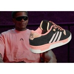 ⭐Anthony Edwards Adidas Rivalry Low Black Peach Pink Orange Men's IH7729 Size 11